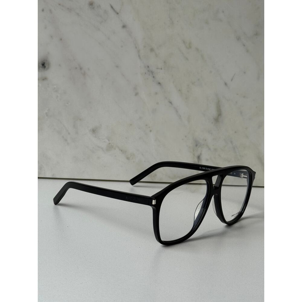 NEW Saint Laurent SL596 Dune Opt Aviator Frames in Black - Picture 4 of 6